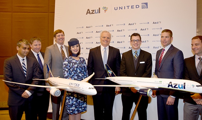 United Airlines and Azul Brazilian Airlines anounce Long-Term Strategic Partnership