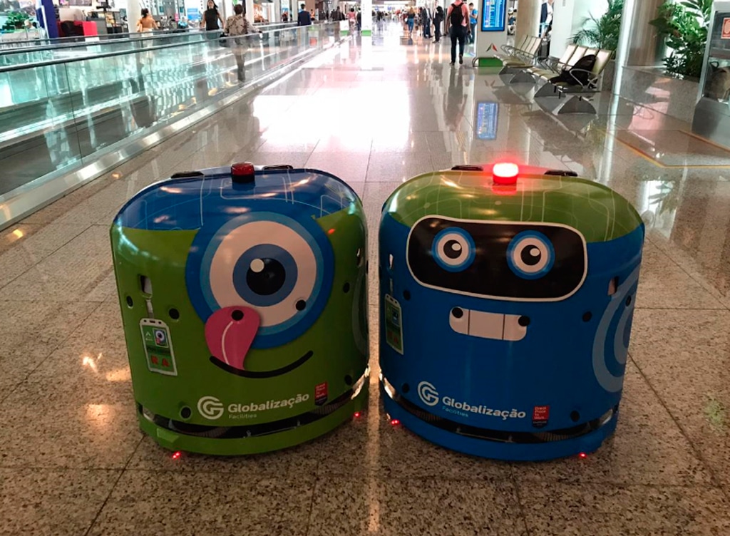 robots, technology, clean, terminal, airport, brasilia