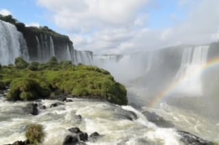 The beautiful Iguassu Falls in Brazil